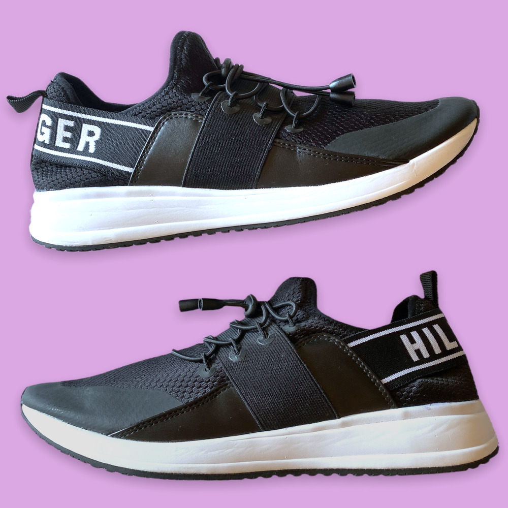 Tommy Hilfiger Sz 10 Monochrome Cable Roots Casual Logo Athleisure Vegan Sneaker